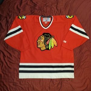 Vintage Chicago Blackhawks CCM Red Jersey